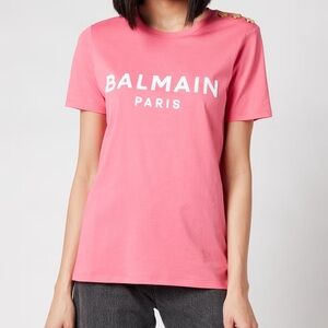 Balmain Pink Short Sleeve Tee